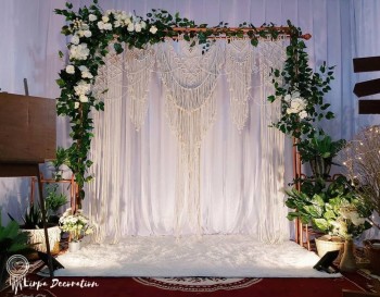 Bohemian Macrame Wall Hanging-Handmade Art-Woven Wall Hanging-Macrame Wedding Backdrop - Macrame Curtains - Macrame Patterns W 75" x H 85" WOM#17