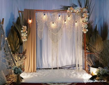 Bohemian Macrame Wall Hanging-Handmade Art-Woven Wall Hanging-Macrame Wedding Backdrop - Macrame Curtains - Macrame Patterns W 75" x H 85" WOM#17