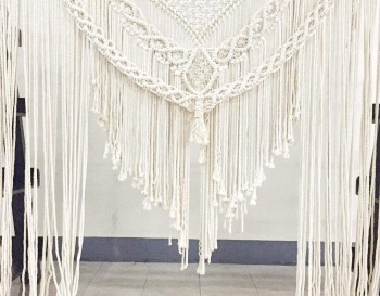 Luxury Macrame Wall Hanging-Bohemian Art Home Geometric Art Decor Beautiful Room Decoration-Macrame Curtains-Macrame Wedding Backdrop WOM#35