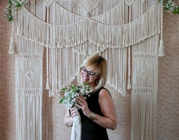 Luxury Macrame Wall Hanging-Bohemian Art Home Geometric Art Decor Beautiful Room Decoration-Macrame Curtains-Macrame Wedding Backdrop WOM#40