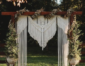 Macrame Wall Hanging-Macrame Headboard-Handmade Woven Wall Hanging-Macrame Wedding Backdrop-Macrame Curtain WOM#05