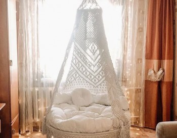 NEW Design Macrame Hammock Chair, Macrame Round Swing, Hanging Cotton Macrame Hammock Chair, Macrame Swing Chair WOMS#534