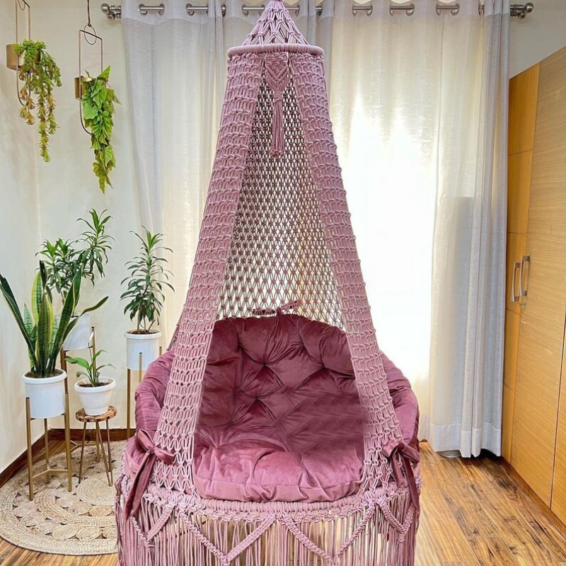 LOVELY Macrame Hammock Chair, Macrame Round Swing, Hanging Cotton Macrame Hammock Chair, Macrame Swing Chair WOMS#540