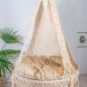 Macrame Hammock Chair, Macrame Round Swing, Hanging Cotton Macrame Hammock Chair WOMS#542
