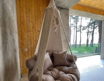 Luxurious Macrame Hammock Chair, Macrame Round Swing, Hanging Cotton Macrame Hammock Chair, Macrame Swing Chair WOM#415