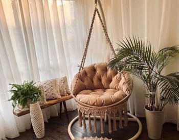 Macrame Hammock Chair, Macrame Round Swing, Hanging Cotton Hammock Chair WOMS#468