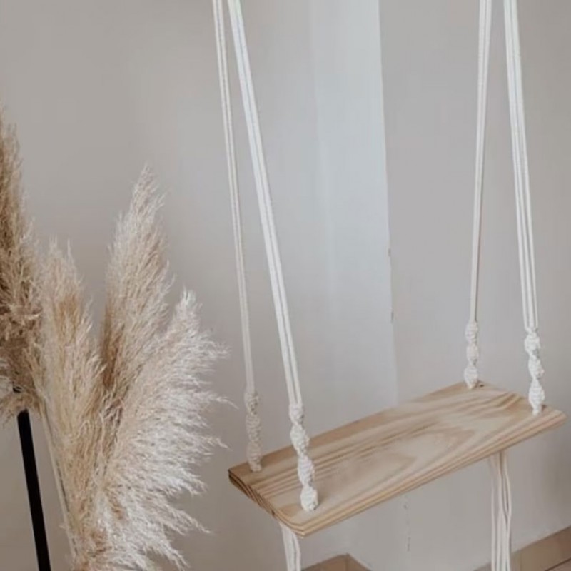 Handcraft Macrame Wood Swing, Wood Swing, Tree Swing Adult, Boho Swing, Outdoor Swing, Indoor/Outdoor Swing, Wedding Swing WOMS#477