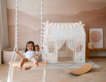 Lovely Macrame Wood Swing, Wood Swing, Tree Swing Adult, Boho Swing, Outdoor Swing, Indoor/Outdoor Swing, Wedding Swing WOMS#408