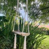 NEW Macrame Wood Swing, Wood Swing, Tree Swing Adult, Boho Swing, Outdoor Swing, Indoor/Outdoor Swing, Wedding Swing WOMS#484