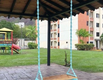 Luxury Macrame Swing, Macrame Wood Swing, Wood Swing, Tree Swing Adult, Boho Swing, Outdoor Swing, Indoor/Outdoor Swing, Wedding Swing WOMS#492