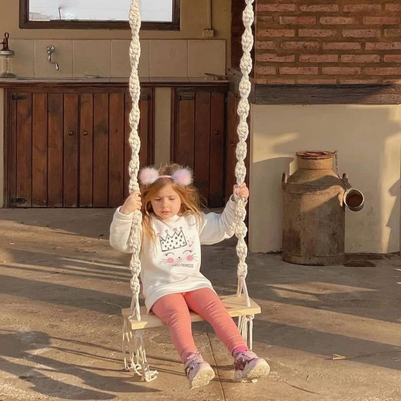 Luxury Macrame Swing, Macrame Wood Swing, Wood Swing, Tree Swing Adult, Boho Swing, Outdoor Swing, Indoor/Outdoor Swing, Wedding Swing WOMS#493