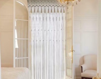 Handmade boho macrame curtain, boho macrame wedding backdrop, macrame door curtain MC#108