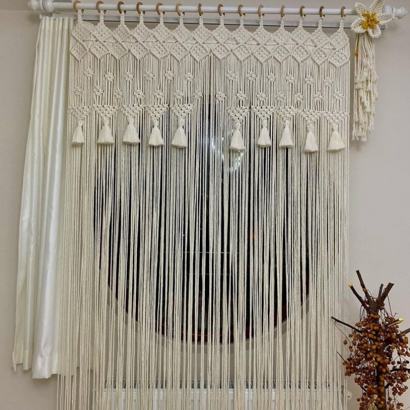 Macrame / Macramé Wall Curtain / Macrame / Macrame / Macrame Door / Tapestry / Curtain / Wall Decoration / wedding backdrop MC#117