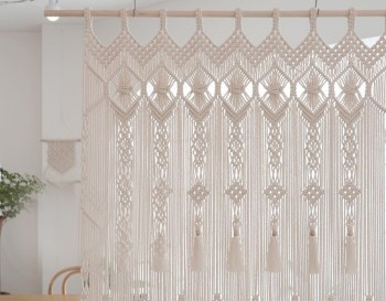 wall hanging Home decoration Macrame Curtain, Modern geometric woven tapestry Long crochet mural curtain Rustic MC#119
