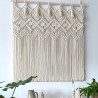 Tassel Handmade Macrame Curtain, wall hanging Modern geometric woven tapestry Long crochet mural curtain Home decoration MC#12
