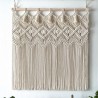 Tassel Handmade Macrame Curtain, wall hanging Modern geometric woven tapestry Long crochet mural curtain Home decoration MC#12