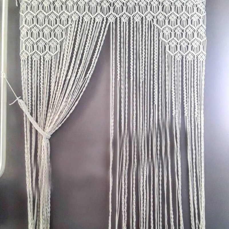 Luxury Handmade Macramé Wall Curtain / Macrame Boudoir decor / Macrame Door / Tapestry / Curtain / Wall Decoration / wedding backdrop MC#137