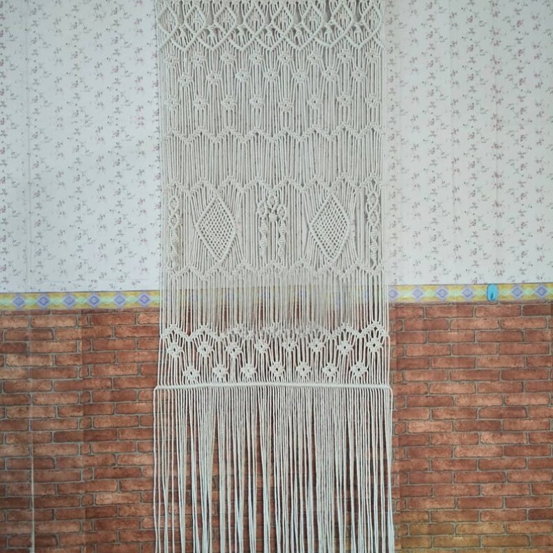 Macramé Wall Curtain / Macrame Boudoir decor / Macrame Door / Tapestry / Curtain / Wall Decoration / wedding backdrop MC#139