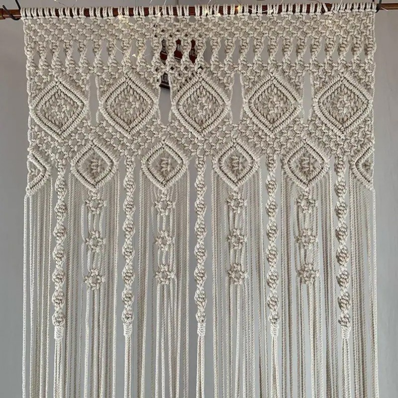 Macrame / Macramé Wall Curtain / Macrame / Macrame / Macrame Door / Tapestry / Curtain / Wall Decoration MC#14