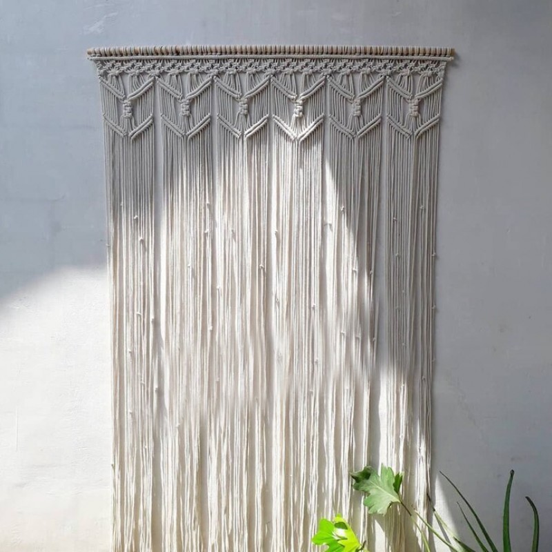 Luxury Handmade Macramé Wall Curtain / Macrame Boudoir decor / Macrame Door / Tapestry / Curtain / Wall Decoration / wedding backdrop MC#141