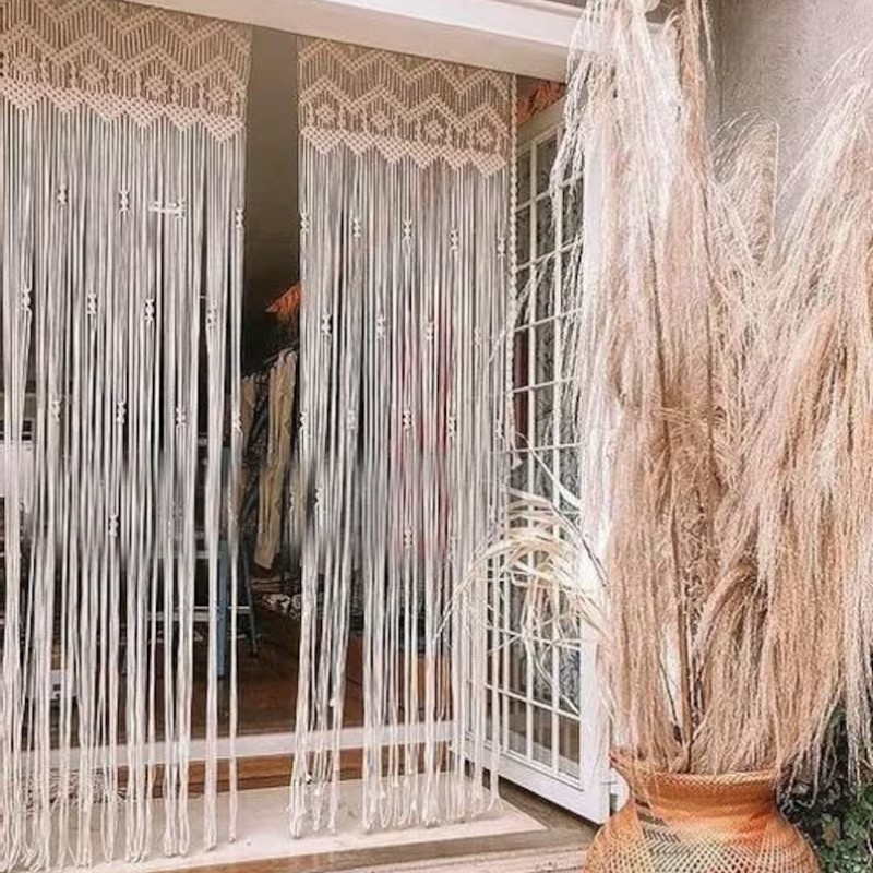 Macramé Wall Curtain / Macrame Boudoir decor / Macrame Door / Tapestry / Curtain / Wall Decoration / wedding backdrop MC#144