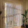 Macramé Wall Curtain , Macrame Macrame window curtain, curtain with leaves, window valance, macrame leaves wall hanging MC#148