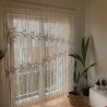 Macramé Wall Curtain , Macrame Macrame window curtain, curtain with leaves, window valance, macrame leaves wall hanging MC#148