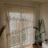Macramé Wall Curtain , Macrame Macrame window curtain, curtain with leaves, window valance, macrame leaves wall hanging MC#148