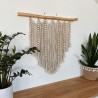 Wood Ball Macrame Wall Hanging, color bohemian wall decor for bedroom, living room MC#163