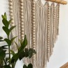 Wood Ball Macrame Wall Hanging, color bohemian wall decor for bedroom, living room MC#163