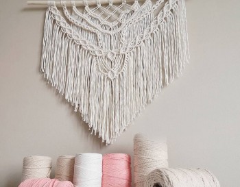 Boho Macrame Wall Hanging, color bohemian wall decor for bedroom, living room MC#166