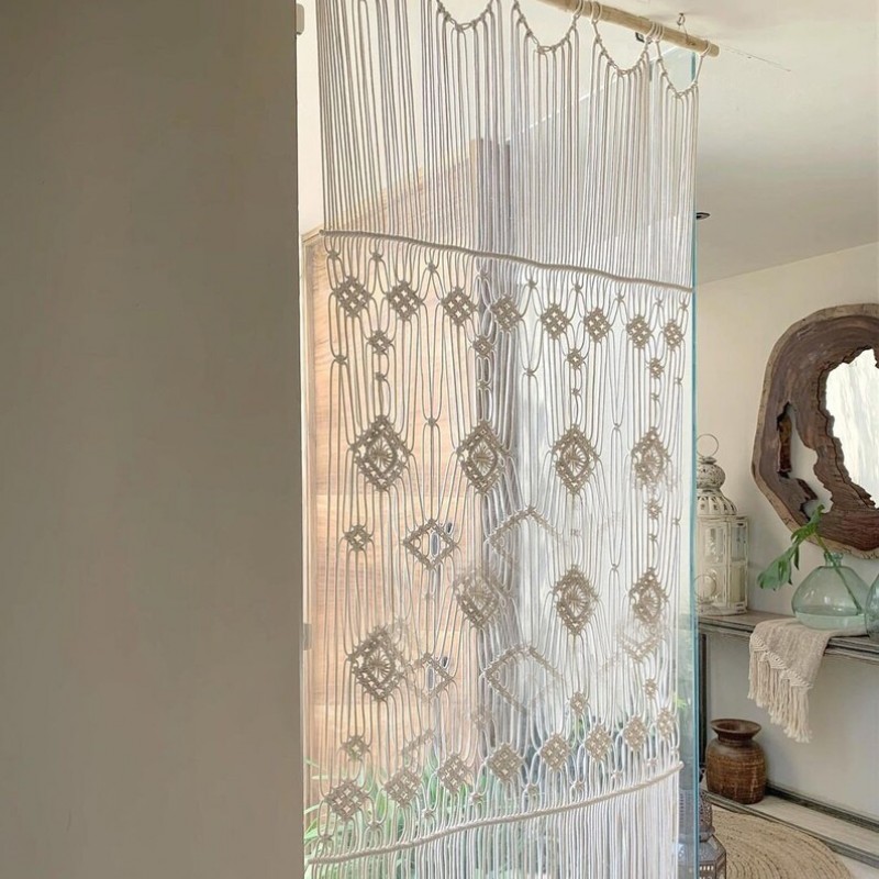 Macrame Handmade Macramé Wall Curtain / Macrame Boudoir décor / Macrame Door / Tapestry / Curtain / Wall Decoration / wedding backdrop MC#168