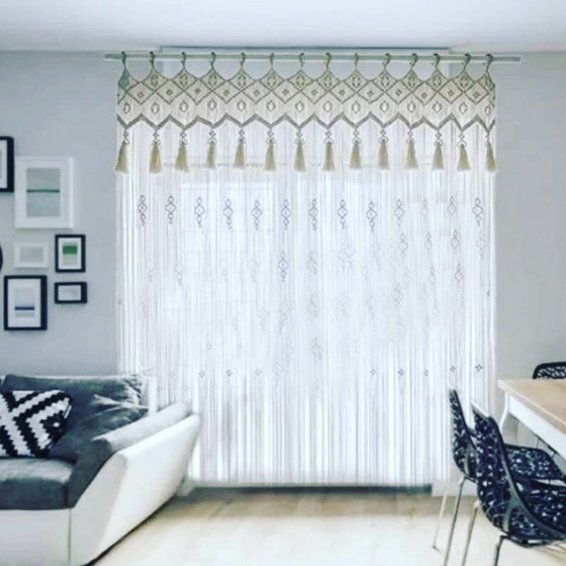 Macramé Wall Curtain / Macrame Boudoir décor / Macrame Door / Tapestry / Curtain / Wall Decoration / wedding backdrop MC#170