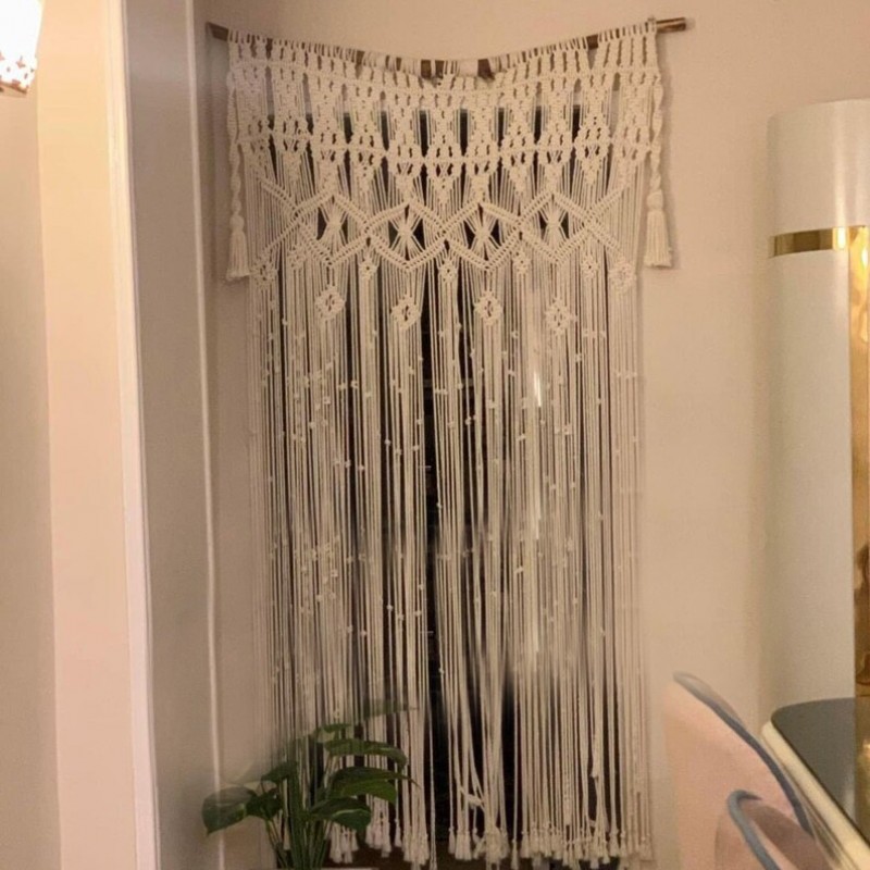 Macrame Handmade Macramé Wall Curtain / Macrame Boudoir décor / Macrame Door / Tapestry / Curtain / Wall Decoration / wedding backdrop MC#176
