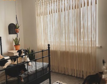 Boho Macrame / Macramé Wall Curtain / Macrame Boudoir decor/ Macrame Door / Tapestry / Curtain / Wall Decoration / wedding backdrop MC#18