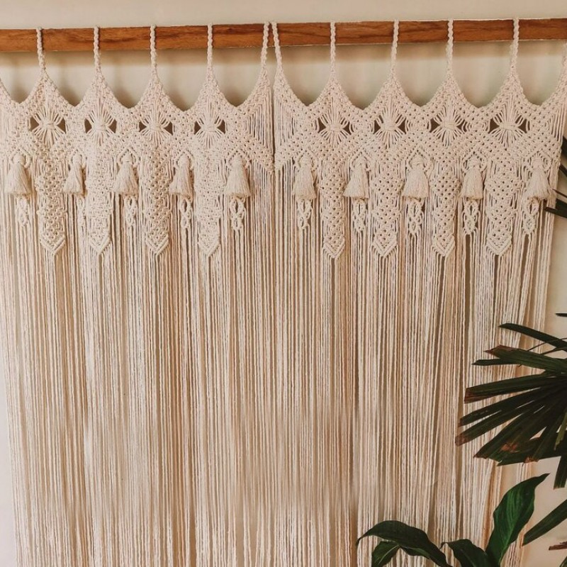Macramé Wall Curtain / Macrame / Macrame / Macrame Door / Tapestry / Curtain / Wall Decoration / Macrame Door Curtain MC#190