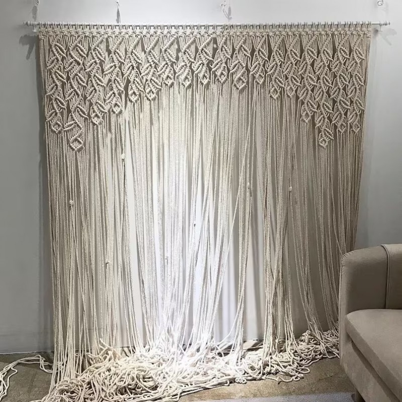 Macrame / Macramé Wall Curtain / Macrame / Macrame / Macrame Door / Tapestry / Curtain / Wall Decoration / wedding backdrop MC#199