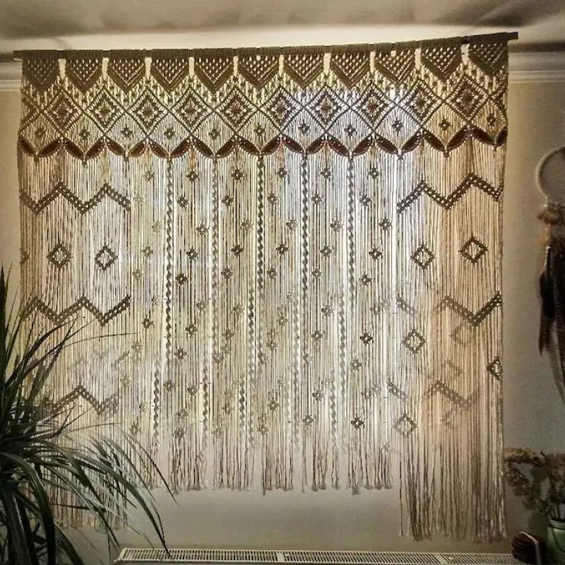 Beautiful / Macramé Wall Curtain / Macrame / Macrame / Macrame Door / Tapestry / Curtain / Wall Decoration / Macrame Door Curtain MC#200