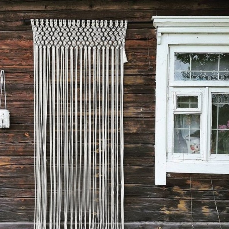 Macrame / Macramé Wall Curtain / Macrame / Macrame / Macrame Door / Tapestry / Curtain / Wall Decoration / Macrame Door Curtain MC#202