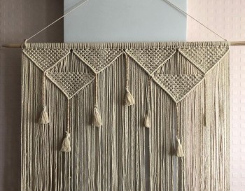 boho macrame wall hanging, color bohemian wall decor for bedroom, living room MC#203