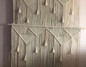boho macrame wall hanging, color bohemian wall decor for bedroom, living room MC#203
