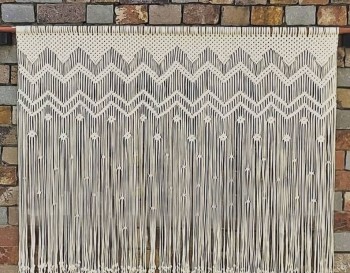 Excellent Beautiful Macrame Handmade Curtain For Door or Window, Handmade Macrame Curtain, Room Divider, Wall Hanging MC#223
