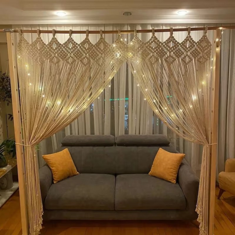 Macrame / Macramé Wall Curtain / Macrame / Macrame / Macrame Door / Tapestry / Curtain / Wall Decoration / wedding backdrop MC#242