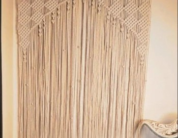 Macrame Curtain // wall hanging // Modern geometric woven tapestry MC#244