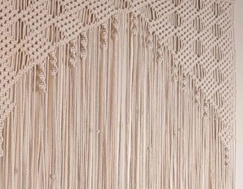 Macrame Curtain // wall hanging // Modern geometric woven tapestry MC#244