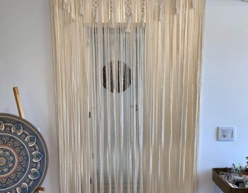 Macrame Curtain, wall hanging Modern geometric woven tapestry Long crochet mural curtain Home decoration MC#249