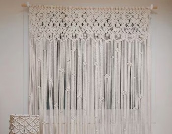 Excellent Handmade Macrame Home decoration Macrame Curtain, wall hanging Modern geometric woven tapestry Long crochet mural curtain Rustic MC#250