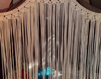 Macrame Handmade Home decoration Macrame Curtain, wall hanging Modern geometric woven tapestry Long crochet mural curtain Rustic MC#255