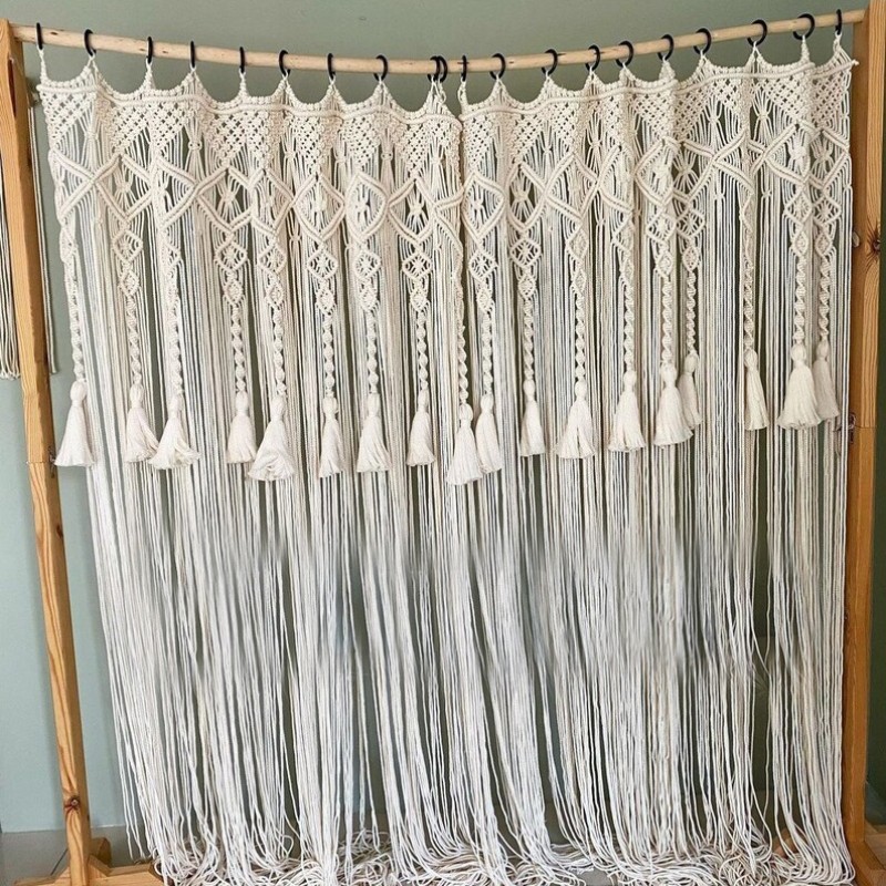 New Beautiful Macrame Curtain For Door or Window, Handmade Macrame Curtain, Room Divider, Wall Hanging  MC#27