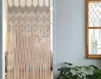 Wall hanging / Modern geometric / Woven tapestry / Macrame Curtain MC#270